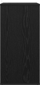 vidaXL Ντουλάπι δίσκων βινυλίου Μαύρη Δρυς 44,5 x 36,5 x 74,5 εκ