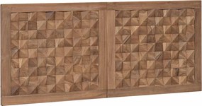 vidaXL Κεφαλάρι Επιτοίχιο Φυσικό 120 cm Στερεό Ξύλο Τίκ