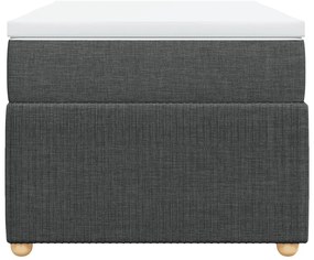 vidaXL Κρεβάτι Boxspring με Στρώμα Σκούρο Γκρι 80x200 εκ. Υφασμάτινο