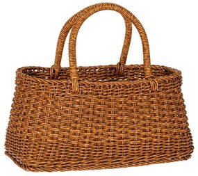 Καλάθι Rattan-Πλαστικό Καφέ iliadis 30x15,5x15/35εκ. 85954