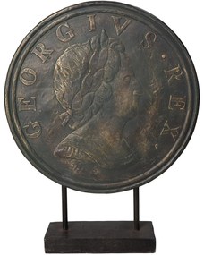Διακοσμητικό ArteLibre Ρωμαϊκό Νόμισμα Καφέ Polyresin 28x7x36cm-05151508