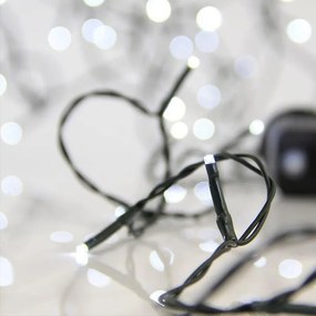 Eurolamp Σειρά 400 LED 3mm Ψυχρό Λευκό Με 8 Προγράμματα Και Μνήμη Ωφέλιμο 19.95m IP44 Πράσινο Καλώδιο 600-11550