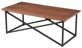 Τραπέζι Σαλονιού HM9469.02 120x60x45,5cm Από Καπλαμά Φράξου Brown-Black