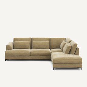 Γωνιακός καναπές βελούδο stonewashed, Marsile