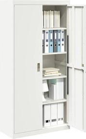 vidaXL Ντουλάπι αποθήκευσης Λευκός 90 x 40 x 180 cm Ατσάλι