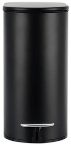 Κάδος Απορριμμάτων Soft Close Slim 02-5566 13,8x28,4x30,5cm 5Lt Mat Black Estia 5lt Μέταλλο,Πλαστικό
