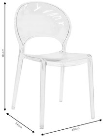 Καρέκλα Orison pakoworld PC διαφανές - Πολυπροπυλένιο - 231-000010