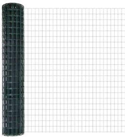 vidaXL Φράχτης Εuro Πράσινο 1,5 x 10 m Σίδηρος με επικάλυψη PVC