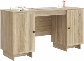 vidaXL Γραφείο Sonoma Δρυς Επεξεργασμένο Ξύλο 142,5 x 50 x 75 εκ.