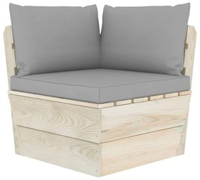 vidaXL Σαλόνι Κήπου από Παλέτες 4 τεμ. Ξύλο Ερυθρελάτης με Μαξιλάρια