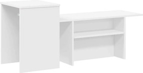 vidaXL Τραπέζι κονσόλας Λευκό 91,5 x 35 x 38,5 εκ Επεξεργασμένο ξύλο