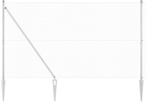 vidaXL Φράχτης με Συρματόπλεγμα  με 13 Στηλές 1.5x50 μ Γαλβανισμένος Χάλυβας