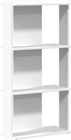vidaXL Βιβλιοθήκη 3 επιπέδων Λευκό 60x30x120 cm Ξύλινη κατασκευή