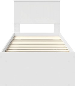 vidaXL Σκελετός Κρεβατιού Λευκό 75 x 190 cm Στερεά ξυλεία πεύκου