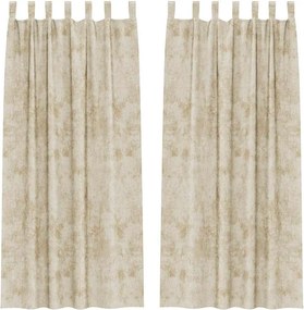 vidaXL Βελούδινες Κουρτίνες 2 pcs Κρεμ 245 x 140 εκ. Βελούδο
