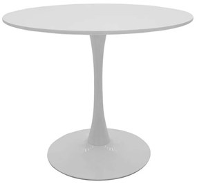 Τραπέζι Balou 127-000086 Φ100x75cm White Mdf,Μέταλλο