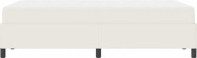 vidaXL Σκελετός Κρεβατιού με στρώμα Κρεμ 120 x 190 cm ύφασμα