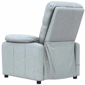 vidaXL Πολυθρόνα Μασάζ Ανοιχτό Γκρι Υφασμάτινη