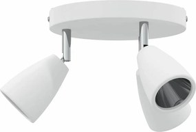 vidaXL Σποτ οροφής με προβολείς Λευκό 19 x 19 x 14,5 εκ. Μέταλλο