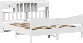 vidaXL Σκελετός Κρεβ. Χωρίς Στρώμα Λευκό 180x200 εκ Μασίφ Πεύκο