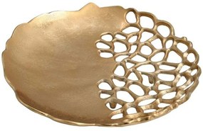 Διακοσμητικός Δίσκος 934-225-045 33x33x5cm Gold Μέταλλο