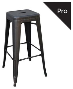 RELIX Σκαμπό Bar-Pro H.67cm, Στοιβαζόμενο, Μέταλλο Βαφή Antique Black