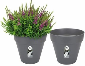 Σετ από Γλάστρες Elho Γκρι Πλαστική ύλη Στρόγγυλο 2 Τεμάχια