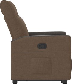 vidaXL Πολυθρόνα Ανακλινόμενη με Ανύψωση Καφέ Υφασμάτινη