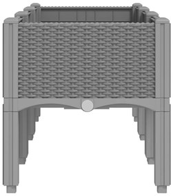 vidaXL Ζαρντινιέρα Κήπου με Πόδια Αν. Γκρι 120x40x42 εκ Πολυπροπυλένιο