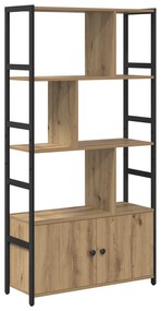 vidaXL Ράφι Βιβλίων artisan δρυς 80 x 30 x 155.5 εκ Επεξεργασμένο ξύλο