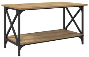 vidaXL Τραπεζάκι σαλονιού artisan δρυς 80 x 45 x 45.5 εκ.