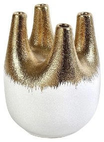 Βάζο Κεραμικό 4 Θέσεων VOS210 Φ15x18cm Gold-White Espiel Ceramic
