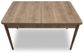 Τραπέζι Bruno Megapap επεκτεινόμενο από MDF/ ξύλο χρώμα ανοιχτό καρυδί 130/168x80x77εκ. - Ξύλο - GP044-0008,1
