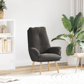 vidaXL Χαλαρωτική Πολυθρόνα Σκούρο Γκρι Τούλινη Όπως Ίνα