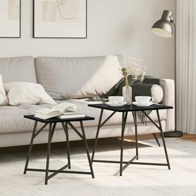 vidaXL Σετ βοηθητικά τραπεζάκια 2 pcs Μαύρη δρυς 50 x 50 x 50 cm