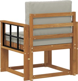 vidaXL Εξωτερικός καναπές Στερεό Ξύλο Ακακίας και Πολυεστέρ