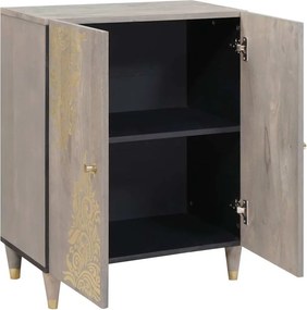 vidaXL Πλαϊνό γραφείο Γκρι και Χρυσό 60 x 33 x 75 cm