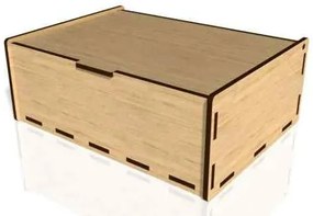 Intra boxS Ξύλινο Κουτί Αποθήκευσης με Αναδιπλούμενο Καπάκι – Πολλαπλές Αποχρώσεις &amp; Μοντέρνος Σχεδιασμός  47x40x15 cm Box08-00592
