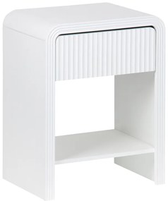 Κομοδίνο Zeplen pakoworld MDF σε λευκή απόχρωση 40x30x53εκ
