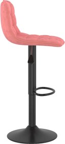 vidaXL Σκαμπό Μπαρ 2 τεμ. Ροζ Βελούδινα