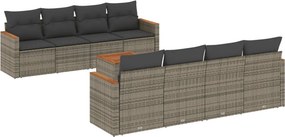 vidaXL Patio Sofa Set 9-θέσια Grey