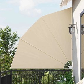 vidaXL Αδιάφανο σκίαστρο μπαλκονιού Μπεζ 210 x 210 cm ύφασμα