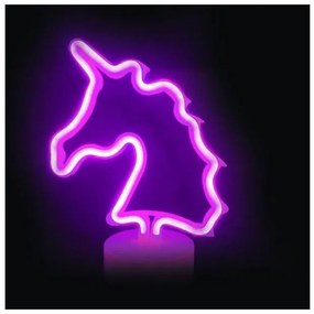 Επιτραπέζιο Φωτιστικό Μονόκερος 47 Ροζ NEON LED Μπαταρίας X04477313 ACA-X04477313-Ροζ X04477313