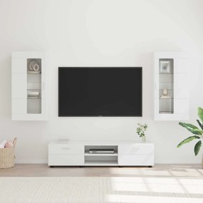 vidaXL Σετ επίπλου τηλεόρασης FLORIN 3 pcs Λευκό Επεξεργασμένο ξύλο