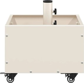 vidaXL Βάση ομπρέλας Λευκό 45 x 45 x 45 cm Ατσάλι