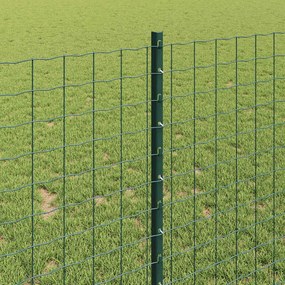 vidaXL Πό posts φράχτη 22 pcs Πράσινο 140 cm Ατσάλι