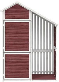 vidaXL Αποθήκη Εργαλείων Κήπου Μόκα 120x53,5x170 εκ. Μασίφ Ξύλο Πεύκου