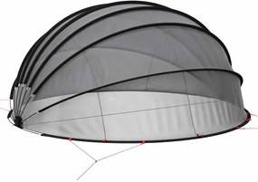 vidaXL Θόλος πισίνας Μαύρο 592 x 590 x 275 εκ.