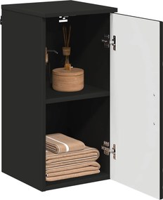 vidaXL Ντουλάπι Μπάνιου Μαύρο 30 x 31,5 x 61 εκ