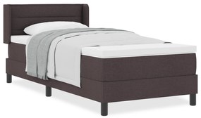 vidaXL Κρεβάτι με ελατήρια Σκούρο Καφέ 80 x 200 cm Ύφασμα και αφρός